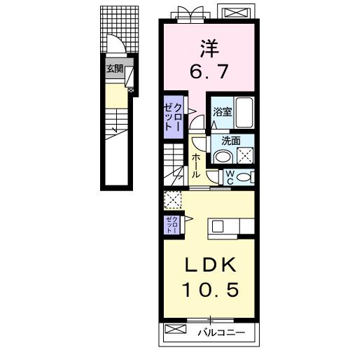 メゾン　ボヌール（206） 間取り図画像