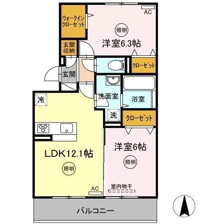 メゾン勝賀　A棟（303） 間取り図画像