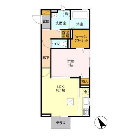 エスペランサＡ（101） 間取り図画像