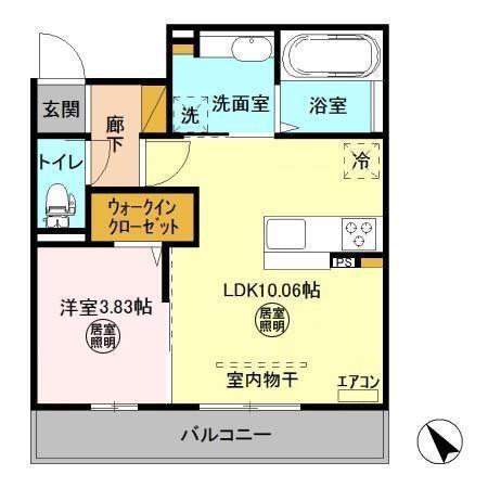 クレール白井（202） 間取り図画像
