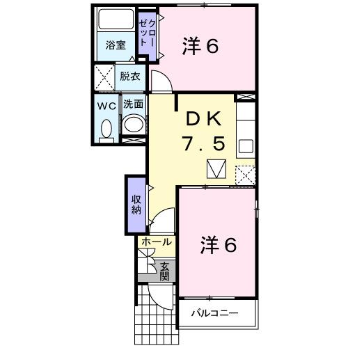 プリムローズ（104） 間取り図画像