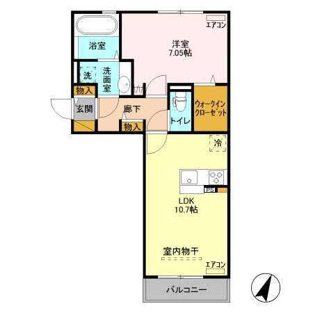 ラテル（305） 間取り図画像
