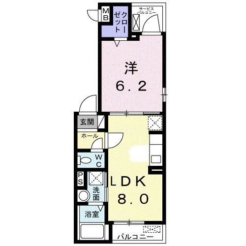 サニークレメント天王台（101） 間取り図画像