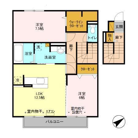 プリマヴェーラ　B（202） 間取り図画像