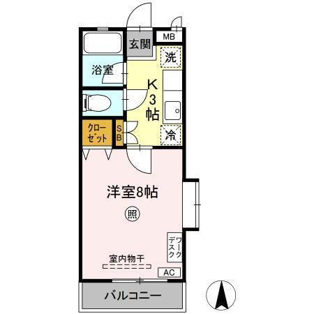 シャトーブリリアント（101） 間取り図画像