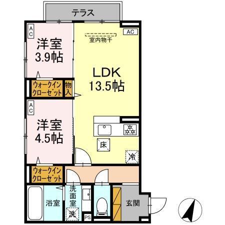 D-ROOM末広Ⅰ　B（103） 間取り図画像