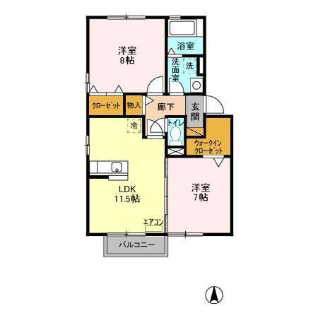 アルカディア四街道（202） 間取り図画像