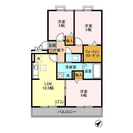 ロイヤルクレッセント西登戸（103） 間取り図画像