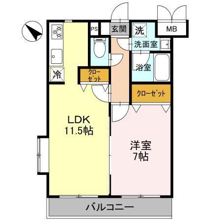 リラッサーレ　Ⅰ（101） 間取り図画像