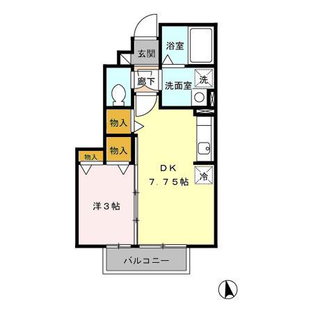 プログレッソ　ＡＢ（B103） 間取り図画像