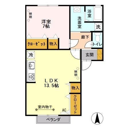 ブルーフォックス（202） 間取り図画像