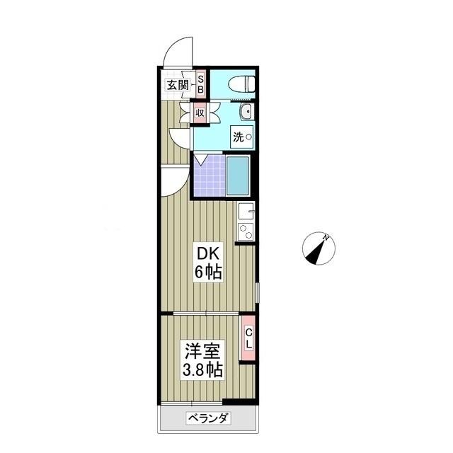 Sunny Hill Minami Hanazono（201） 間取り図画像