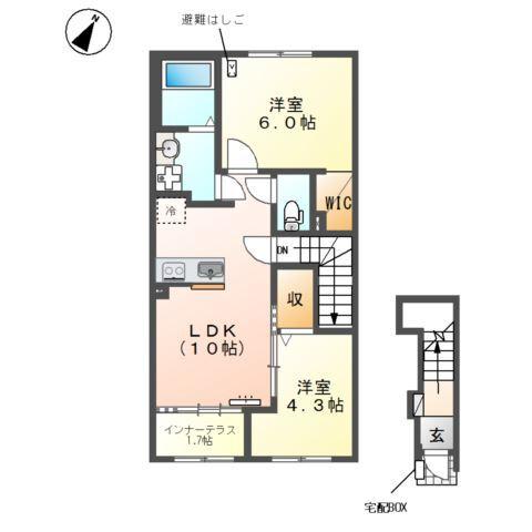 仮）日野市西平山　アパート新築工事 間取り図画像