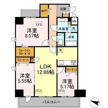 BELTS SHINJUKU　レジデンス（406） 間取り図画像