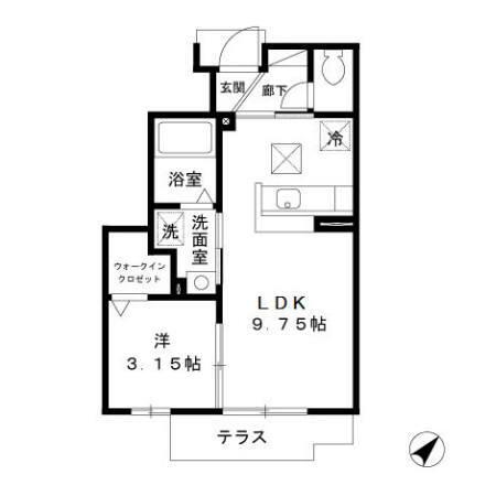リヴェールβ（102） 間取り図画像