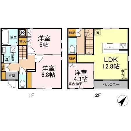 DCR若松町（102） 間取り図画像