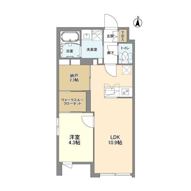ウェルスクエア八幡山（201） 間取り図画像