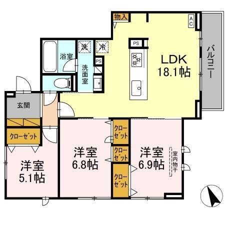 ハスクバーナ江戸川台（303） 間取り図画像