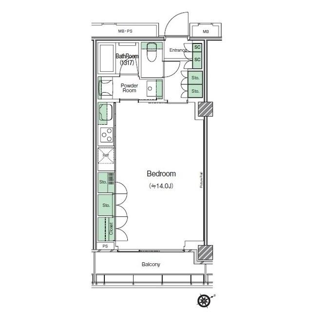 ＳＨＩＢＵＹＡ　ＣＡＳＴ．　ＡＰＡＲＴＭＥＮＴ（1507） 間取り図画像