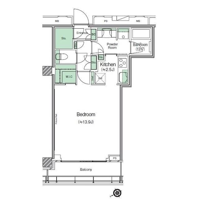 ＳＨＩＢＵＹＡ　ＣＡＳＴ．　ＡＰＡＲＴＭＥＮＴ（1613） 間取り図画像