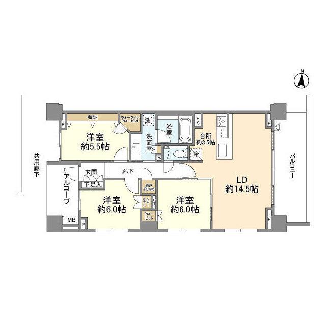 プラウド駒場 間取り図画像