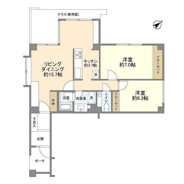 テラス岡本Ａ棟（505） 間取り図画像