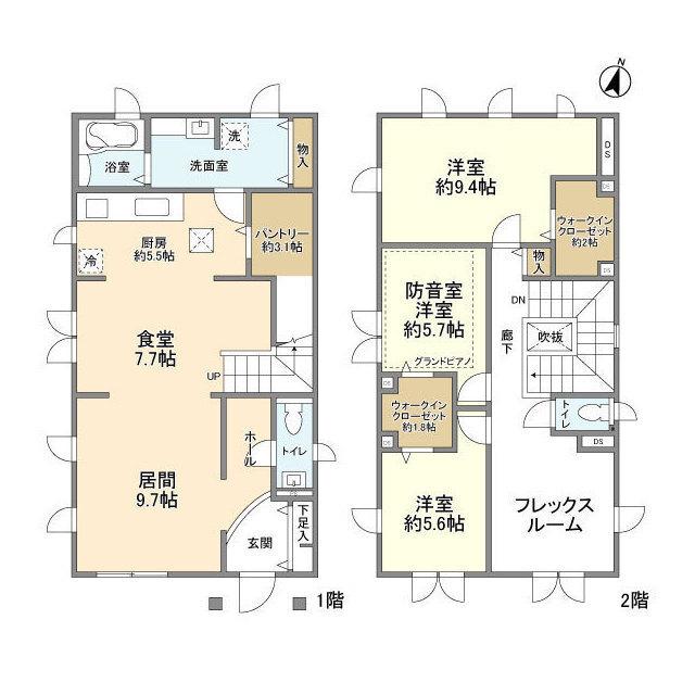 深沢１丁目貸家（-） 間取り図画像