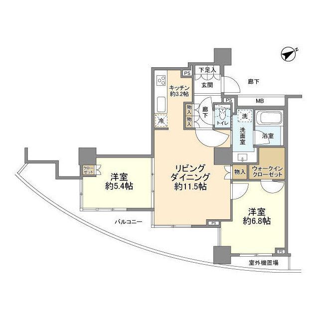 ドレッセ目黒インプレスタワー（1305） 間取り図画像