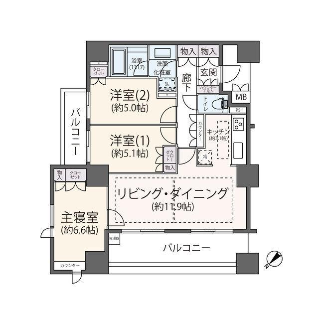 新百合ヶ丘パークハウス四番街 間取り図画像