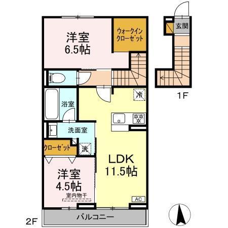 リッシュセゾン　O（202） 間取り図画像