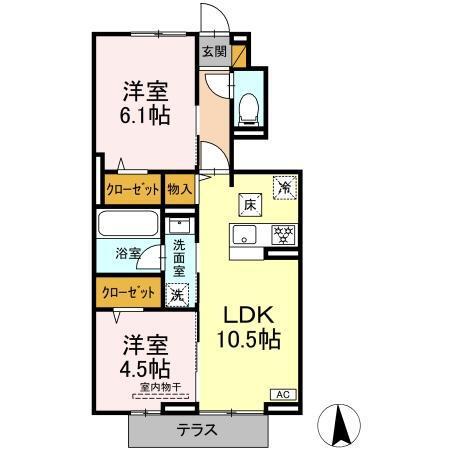 リッシュセゾン　O（102） 間取り図画像
