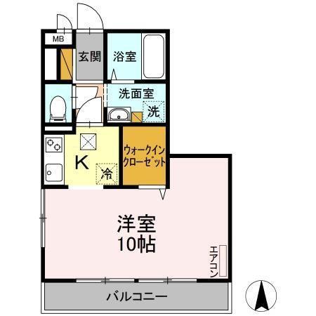 アルファタウン天王台（A105） 間取り図画像