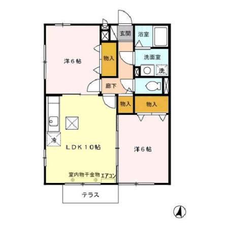 ヴィラージュ南流山（102） 間取り図画像
