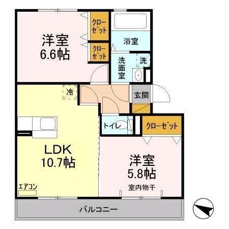 ボヌールおおたかの森　Ⅰ（202） 間取り図画像