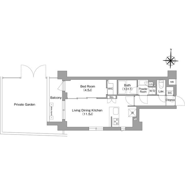 コンフォリア・リヴ永福町（101） 間取り図画像