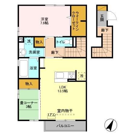 フェリスおおたかの森（203） 間取り図画像