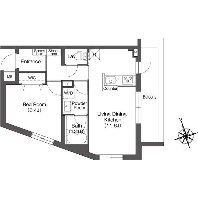 ＡＩＦＬＡＴ方南町（401） 間取り図画像