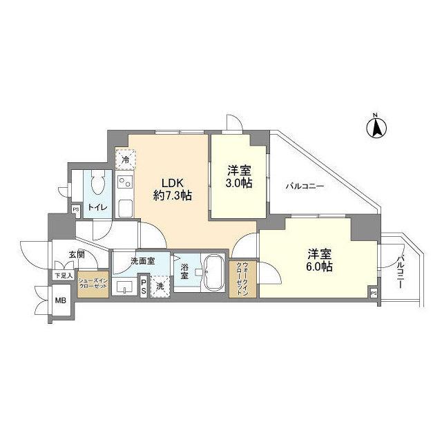 アジュールテラス中野新橋（305） 間取り図画像