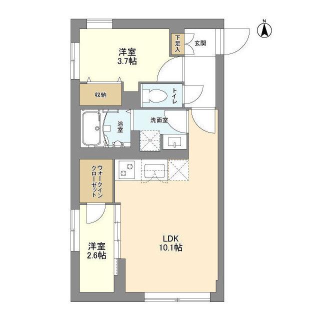 ウェルスクエア中野坂上Ⅱ（101） 間取り図画像