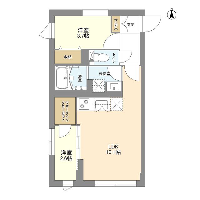 ウェルスクエア中野坂上Ⅱ（201） 間取り図画像
