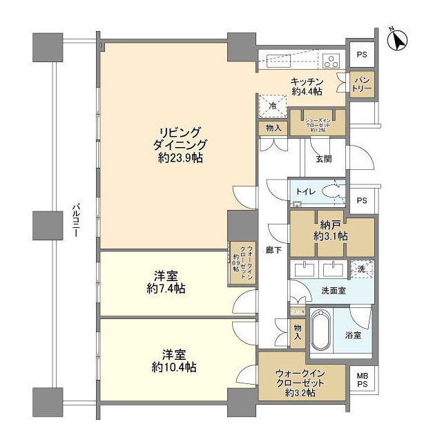ザ・パークハウス西新宿タワー６０（5906） 間取り図画像