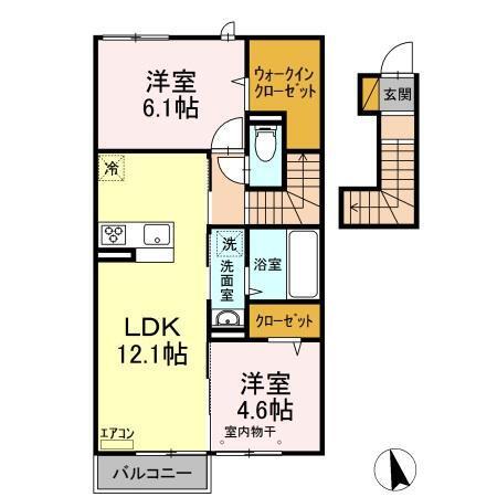 ピースウッド　Ⅰ（203） 間取り図画像