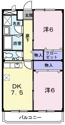 シティマンションタナベ（403） 間取り図画像