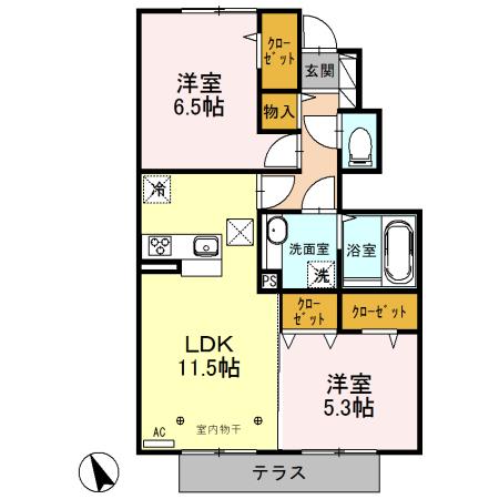 アリス（101） 間取り図画像