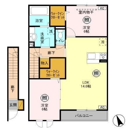 ラ・ルーチェ　Ｂ（202） 間取り図画像