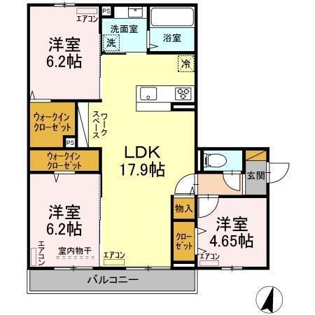 明幸 ２番館（201） 間取り図画像