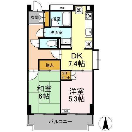アーバンエクセル蘇我（502） 間取り図画像