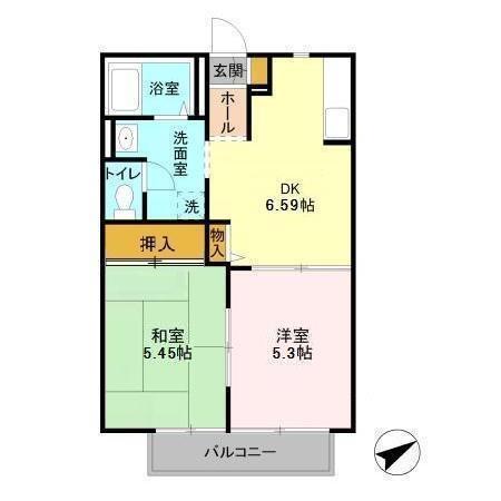 グランメール　A（203） 間取り図画像