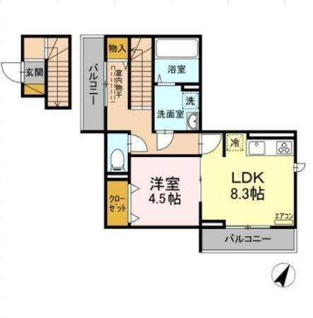 La Crece T（203） 間取り図画像