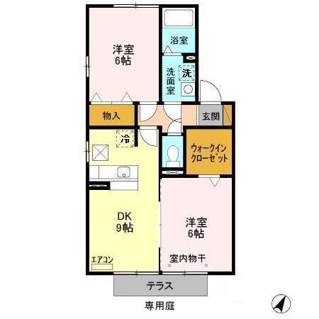トレグラース　Ｂ棟（105） 間取り図画像